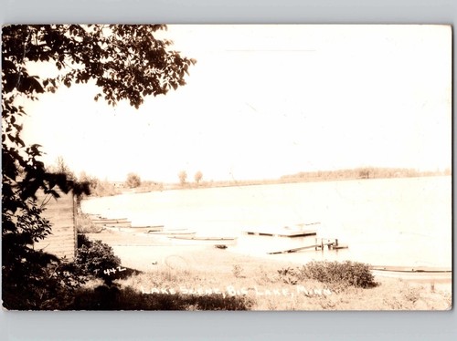 C1942 lake scene boats dock - c1942,