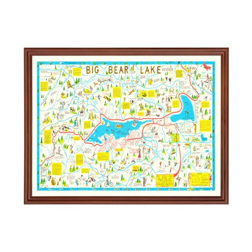 Vecchia mappa del lago - mappa,