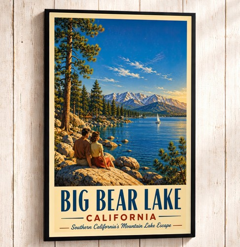 Poster big bear lake - bear,